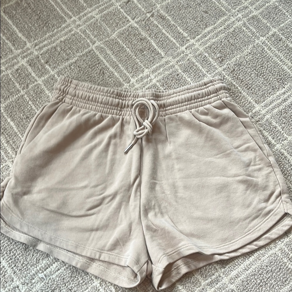H&M Tan Athletic Shorts Elastic Waist Lightweight